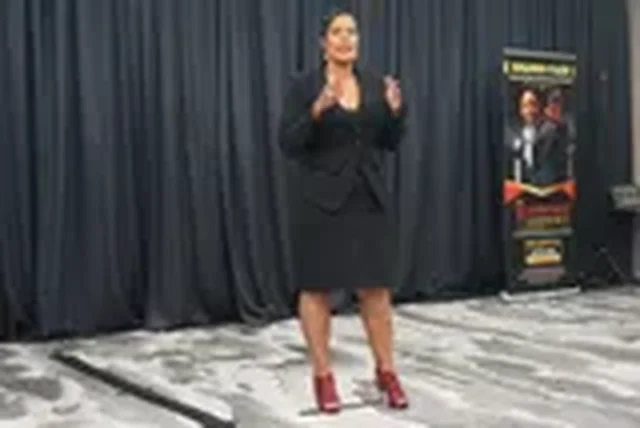Monica Morgan on stage